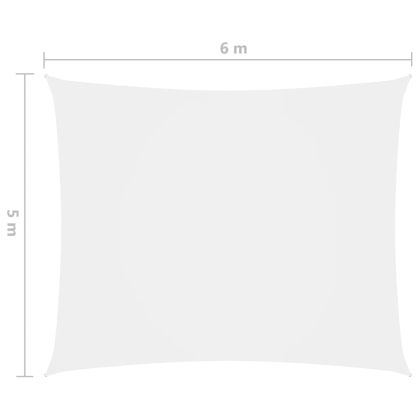 Платно-сенник, Оксфорд текстил, правоъгълно, 5x6 м, бяло
