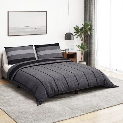 Комплект спално бельо, тъмносив, 140x200 см, памук