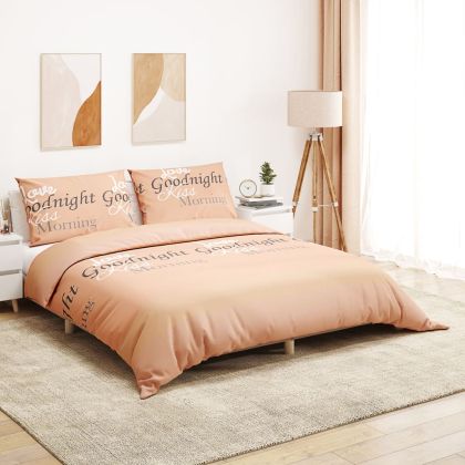 Комплект спално бельо, розово, 240x220 см, памук