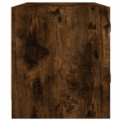 ТВ шкаф със стъклени врати, опушен дъб, 102x37x42 см