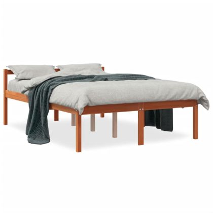 Легло за възрастни хора, восъчнокафяво, 120x190 см, бор масив