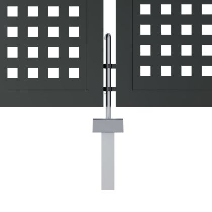 Градинска порта, антрацит, 300x200 см, стомана