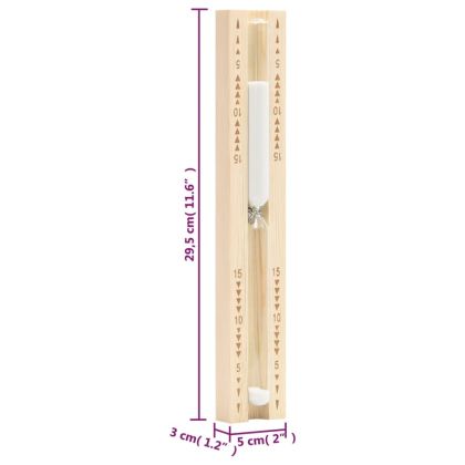 Пясъчен таймер за сауна 15 минути масивен бор