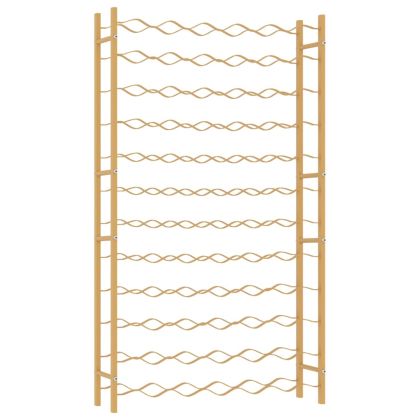 Стойка за вино за 72 бутилки, златиста, метална