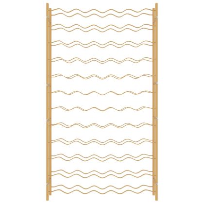 Стойка за вино за 72 бутилки, златиста, метална