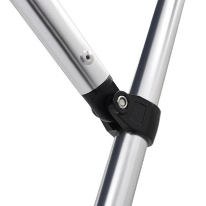 Тента за лодка, 4 дъги, антрацит, 243x196x137 см