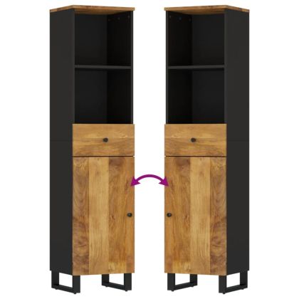 Шкаф за баня 38x33x160 см масивно мангово дърво