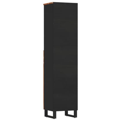 Шкаф за баня 38x33x160 см масивно регенерирано дърво