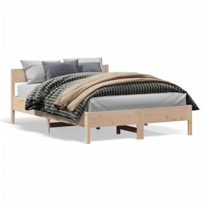 Рамка за легло без матрак, 120x190 см, масивна чамова дървесина