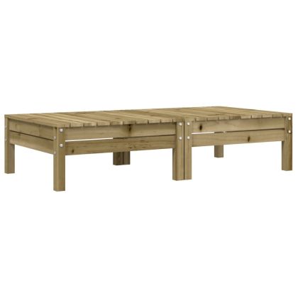 Градински табуретки с възглавници, 2 бр, импрегниран бор