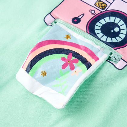 Детска тениска, яркозелена, 116