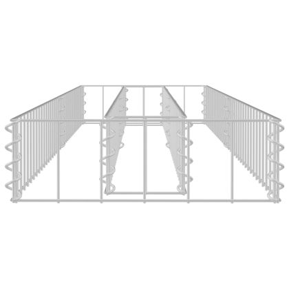 Габион повдигната леха, поцинкована стомана, 180x30x10 см