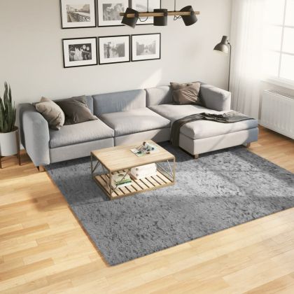 Шаги килим с дълъг косъм "PAMPLONA" модерен сив 240x240 см