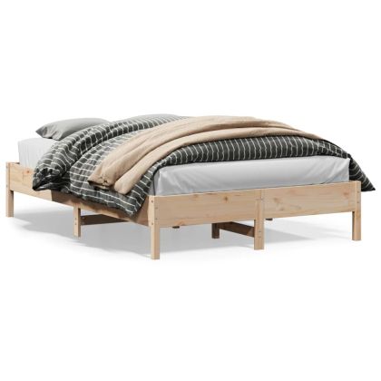 Рамка за легло без матрак, 160x200 см, масивна чамова дървесина