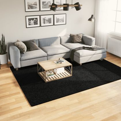 Шаги килим с дълъг косъм "PAMPLONA" модерен черен 200x280 см