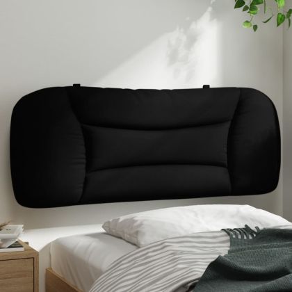 Мека табла за легло, черна, 100 см, плат