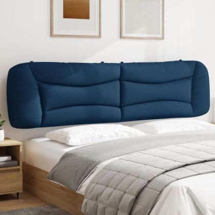 Мека табла за легло, синя, 200 см, плат