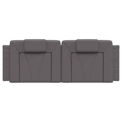 Мека табла за легло Viana, сива, 120 см, изкуствена кожа