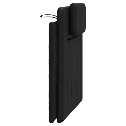 Мека табла за легло Viana, черна, 90 см, изкуствена кожа