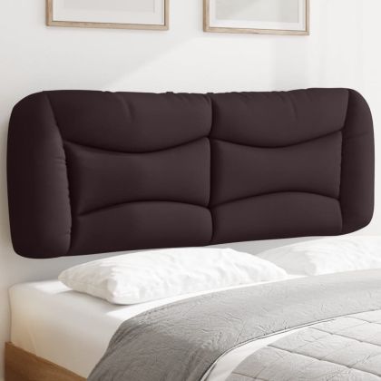 Мека табла за легло, тъмнокафява, 120 см, плат