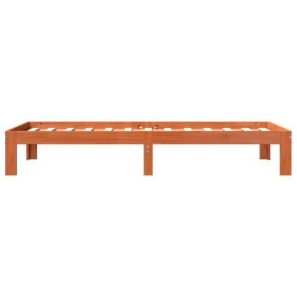 Рамка за легло без матрак, восъчнокафяво, 90x200 см, бор масив