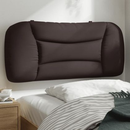 Мека табла за легло, тъмнокафява, 90 см, плат