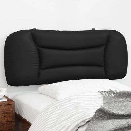 Мека табла за легло, черна, 100 см, изкуствена кожа