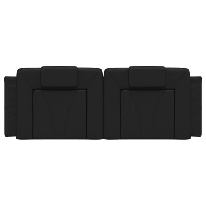 Мека табла за легло Viana, черна, 120 см, изкуствена кожа