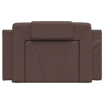 Мека табла за легло Viana, кафява, 80 см, изкуствена кожа