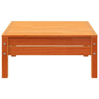 Градинска табуретка, восъчнокафяв, борово дърво масив