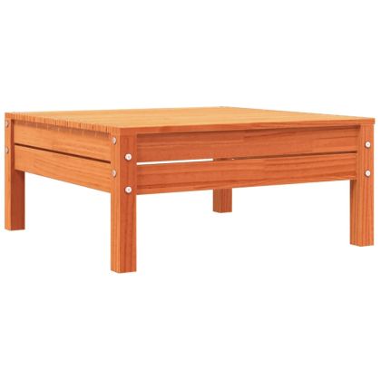 Градински диван, 3-местен, восъчнокафяв, бор масив