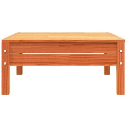 Градински диван, 3-местен, восъчнокафяв, бор масив