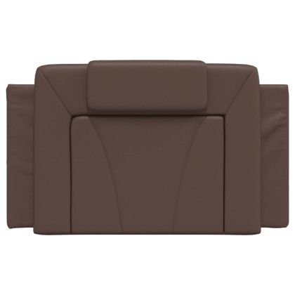 Мека табла за легло Viana, кафява, 90 см, изкуствена кожа