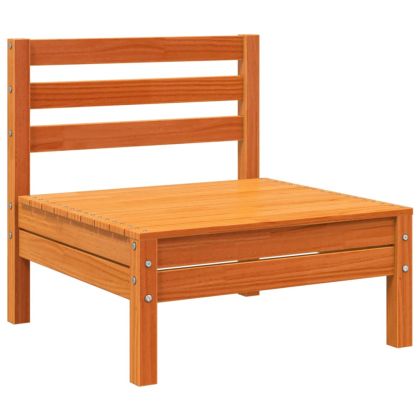 Градински дивани без подлакътници 4 бр восъчнокафяв дърво масив