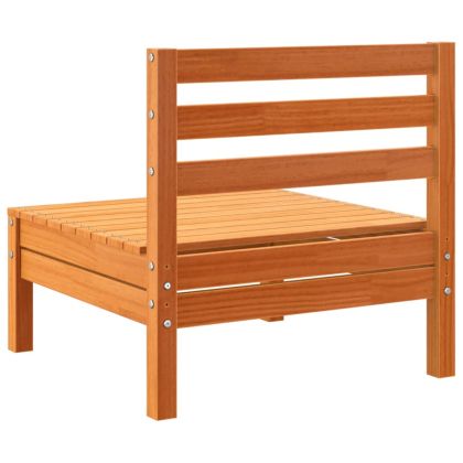 Градински дивани без подлакътници 4 бр восъчнокафяв дърво масив