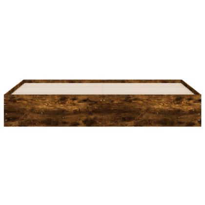 Рамка за легло с чекмедже опушен дъб 160x200 см инженерно дърво