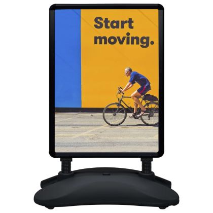 A1 постер на стойка с водна основа, черен, алуминиева сплав