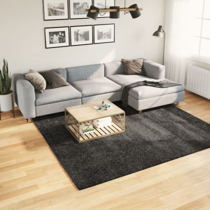 Шаги килим с дълъг косъм "PAMPLONA" модерен антрацит 240x240 см