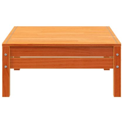 Градински диван, 3-местен, восъчнокафяв, бор масив