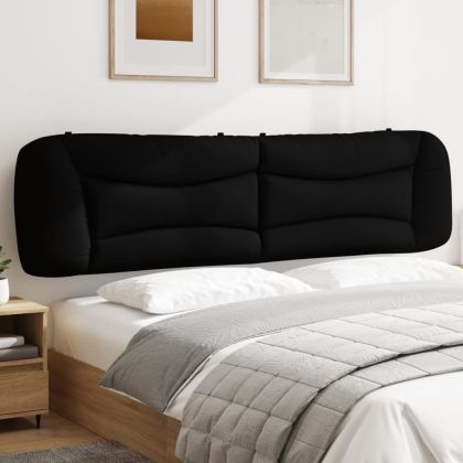 Мека табла за легло, черна, 200 см, плат