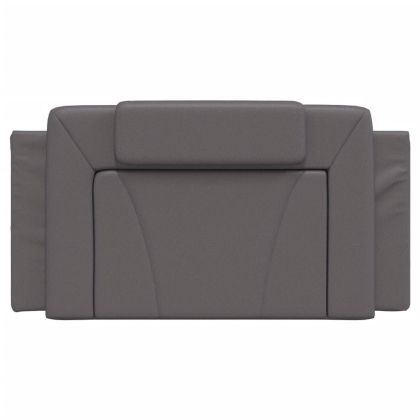 Мека табла за легло Viana, сива, 100 см, изкуствена кожа