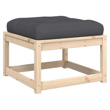 Градински лаундж комплект 5 части с възглавници бор масив