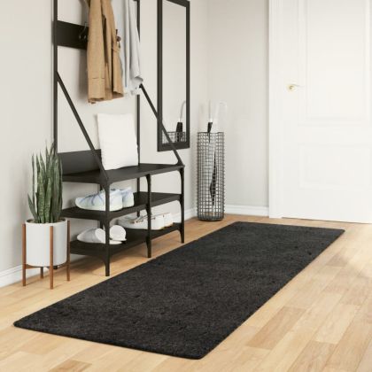 Шаги килим с дълъг косъм "PAMPLONA" модерен антрацит 80x250 см