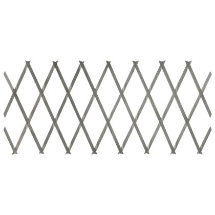 Огради хармоника, 5 бр, сиви, чамова дървесина масив, 180x30 см