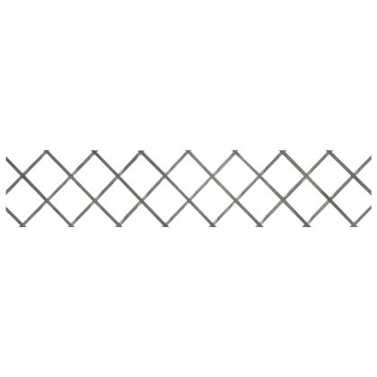 Огради хармоника, 5 бр, сиви, чамова дървесина масив, 180x30 см