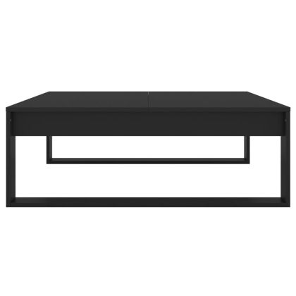 Маса за кафе, черна, 100x100x35 см, инженерно дърво