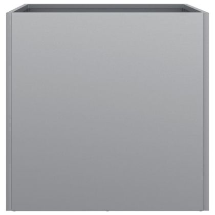 Кашпа, сребриста, 42x40x39 см, поцинкована стомана