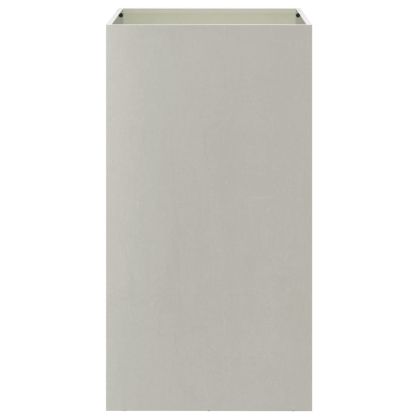 Кашпа, сребриста, 42x38x75 см, неръждаема стомана