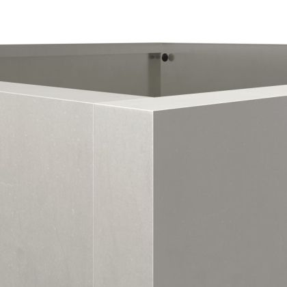 Кашпа, сребриста, 42x38x75 см, неръждаема стомана