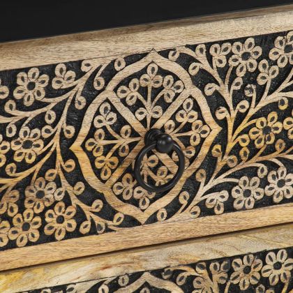 Нощно шкафче 50x33x60 см мангово дърво масив